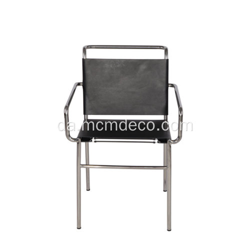 Moderne design sort læder Eileen grå Roquebrune stol